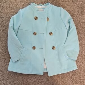 Cat & Jack Light Blue Pea Coat - Girls Size XS 4/5